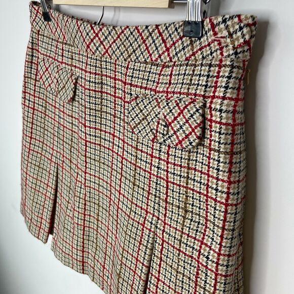 Plaid Pleated Short Skirt - Women's Size 8 Petite - Picture 3 of 5